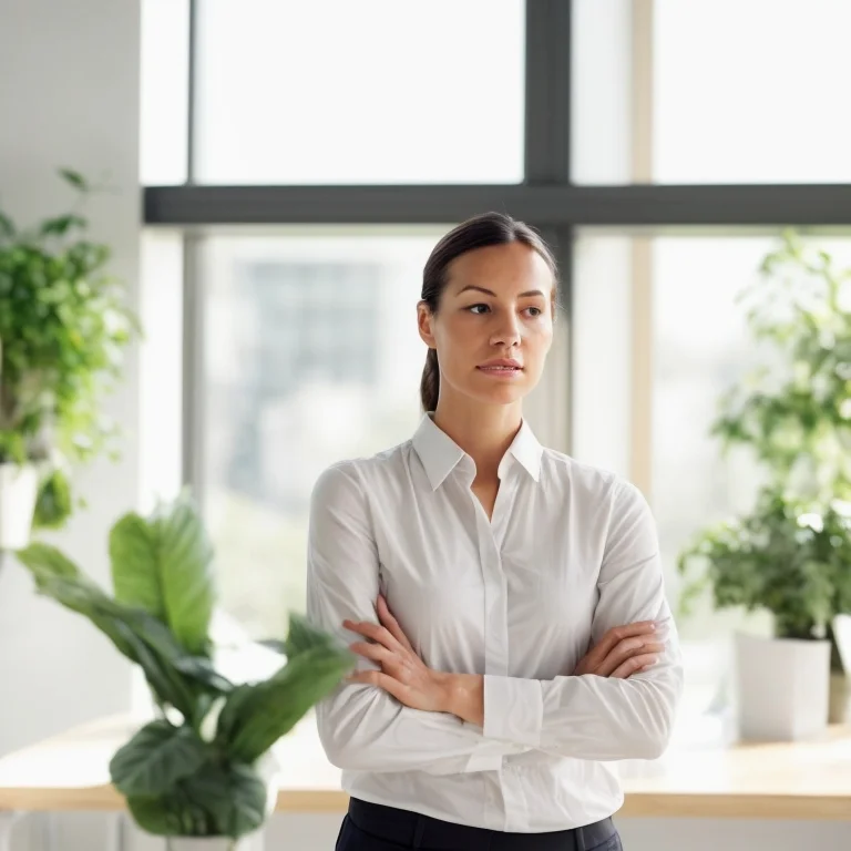 Business team practicing mindfulness together in a modern office